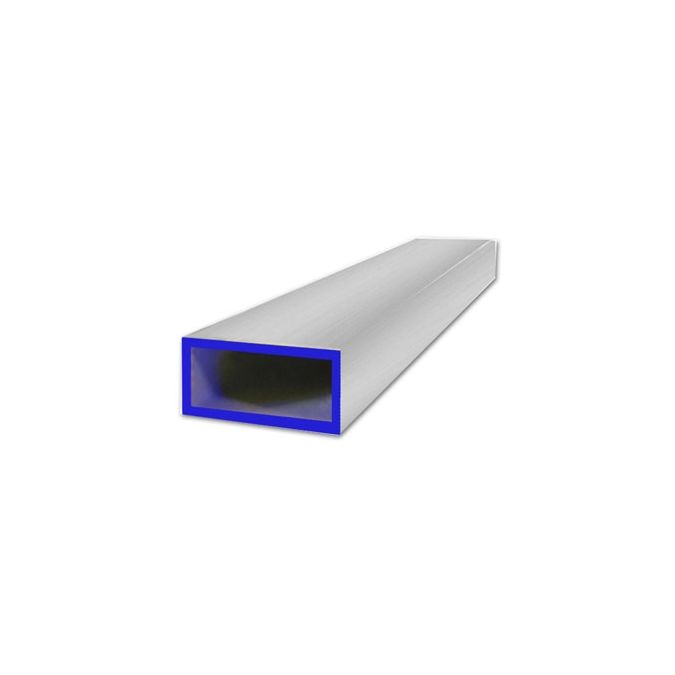6061 Aluminum Rectangular Tube - 0.12 X 2 Inch X 1 Inch